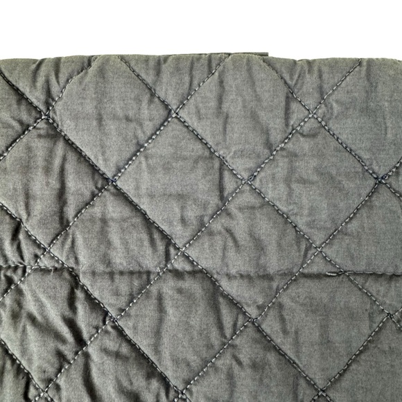 Matouk Duma Diamond Quilted Pillow Shams Blue Gray Set Of 2 - Picture 12 of 13